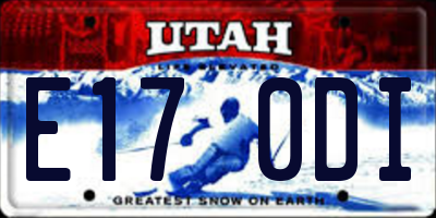UT license plate E170DI