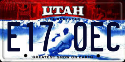 UT license plate E170EC