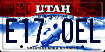 UT license plate E170EL
