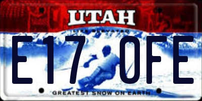 UT license plate E170FE