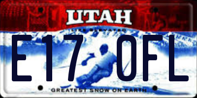 UT license plate E170FL