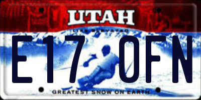 UT license plate E170FN
