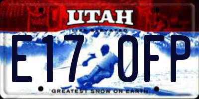 UT license plate E170FP
