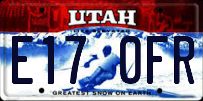 UT license plate E170FR