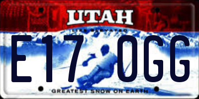 UT license plate E170GG