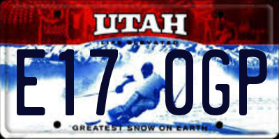 UT license plate E170GP