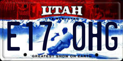 UT license plate E170HG