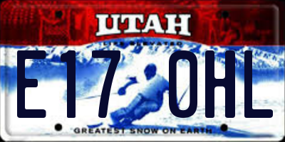 UT license plate E170HL