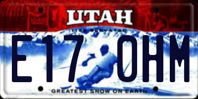 UT license plate E170HM