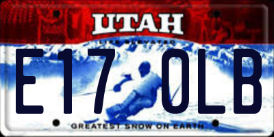 UT license plate E170LB