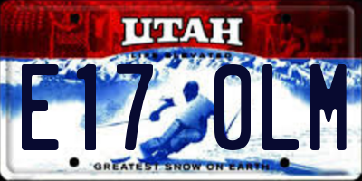 UT license plate E170LM