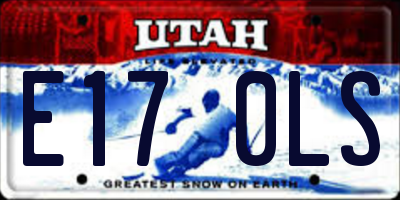 UT license plate E170LS
