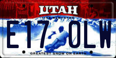 UT license plate E170LW