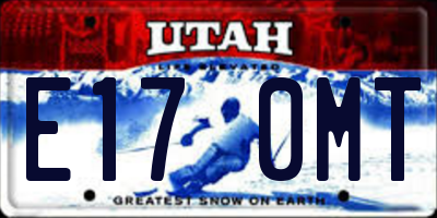 UT license plate E170MT
