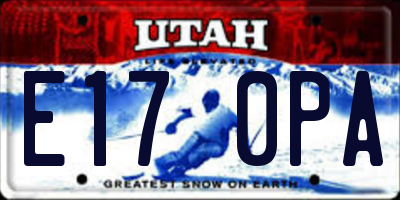 UT license plate E170PA