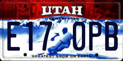 UT license plate E170PB