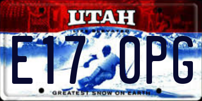 UT license plate E170PG