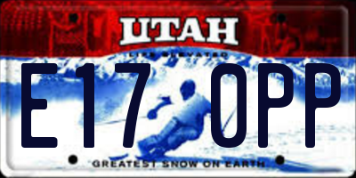 UT license plate E170PP