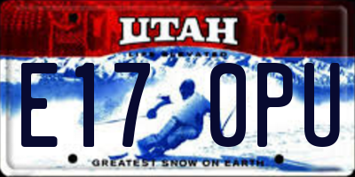 UT license plate E170PU