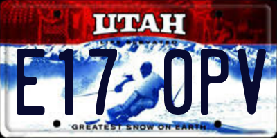 UT license plate E170PV