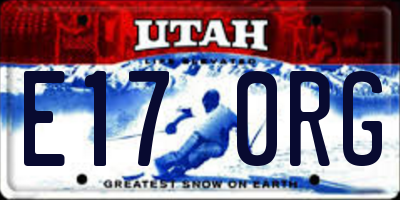UT license plate E170RG