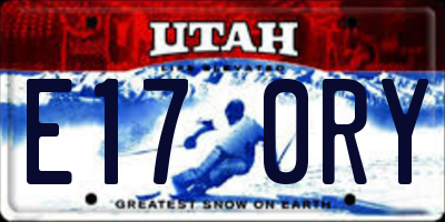 UT license plate E170RY