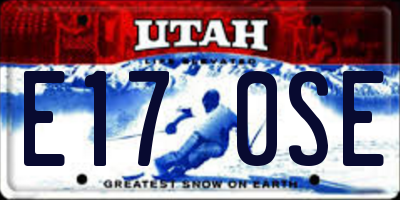 UT license plate E170SE