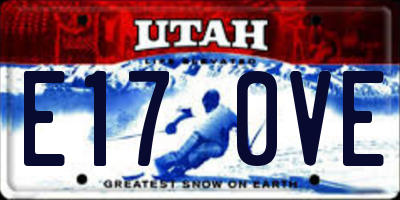 UT license plate E170VE
