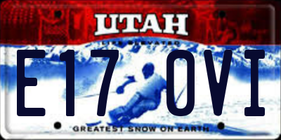 UT license plate E170VI
