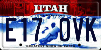 UT license plate E170VK