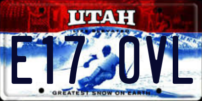 UT license plate E170VL