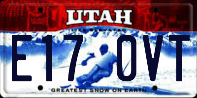 UT license plate E170VT