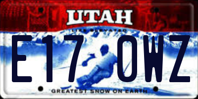 UT license plate E170WZ