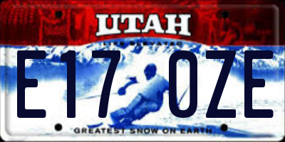 UT license plate E170ZE