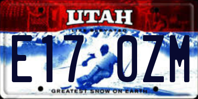 UT license plate E170ZM