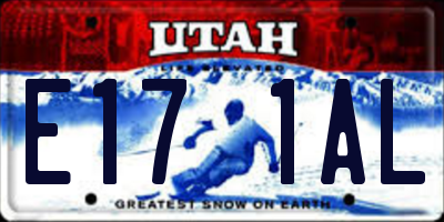 UT license plate E171AL