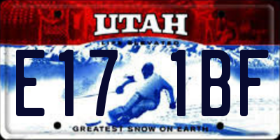 UT license plate E171BF