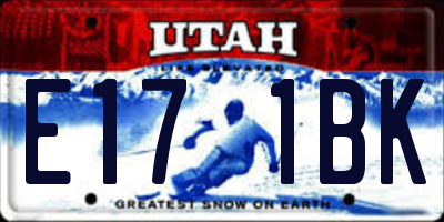 UT license plate E171BK