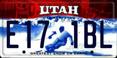 UT license plate E171BL