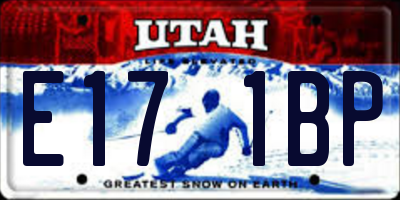 UT license plate E171BP