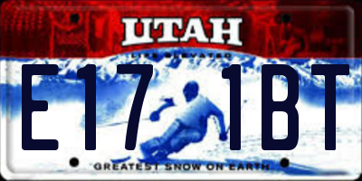 UT license plate E171BT