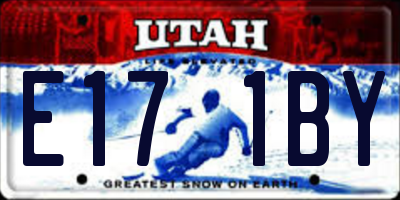 UT license plate E171BY