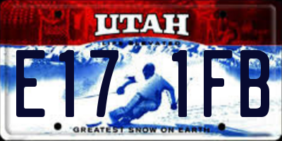 UT license plate E171FB