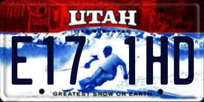 UT license plate E171HD