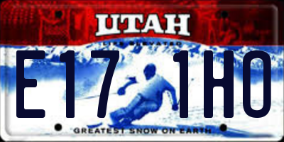 UT license plate E171HO