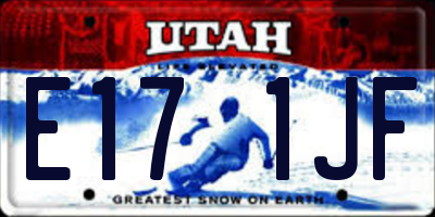 UT license plate E171JF