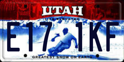 UT license plate E171KF