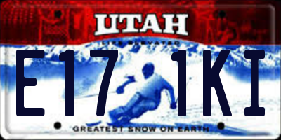 UT license plate E171KI