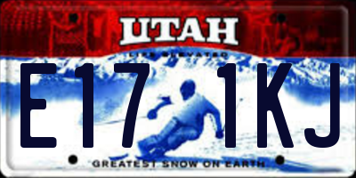 UT license plate E171KJ