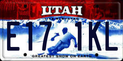UT license plate E171KL